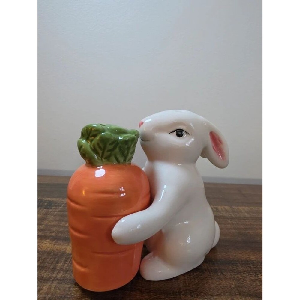 Easter Bunny & Carrot Salt & Pepper Shakers-Farmhouse Decor